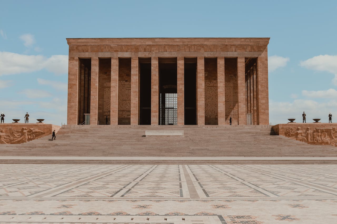 Ankara travel guide: Anıtkabir, the mausoleum of Mustafa Kemal Atatürk in Ankara, Turkey.